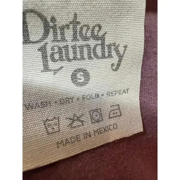 DIRTEE LAUNDRY crop mauve wildflower tshirt womens size small - Picture 5 of 6